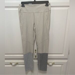 Outdoor Voices Taupe Gray Two Tone Leggings Activewear Athletic Pants Size M
